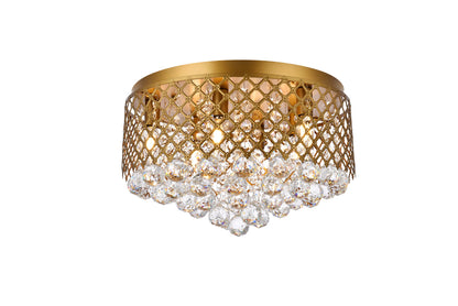 Tully 6 lights brass flush mount