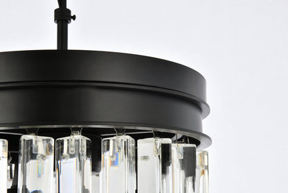 Sydney 3 light Matte Black Pendant Clear Royal Cut Crystal