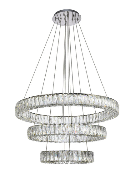 Monroe Integrated LED chip light Chrome Chandelier Clear Royal Cut Crystal
