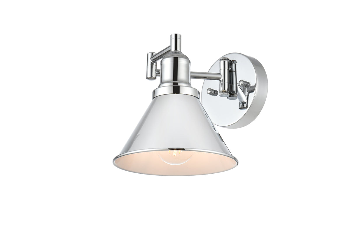 Judson 1 light Chrome swing arm wall sconce