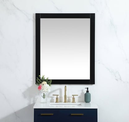 Aqua vanity mirror 30x36 inch in black