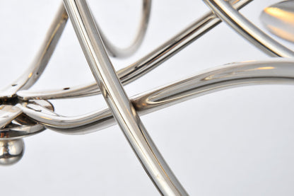 Lyndon 6 light polished Nickel Pendant
