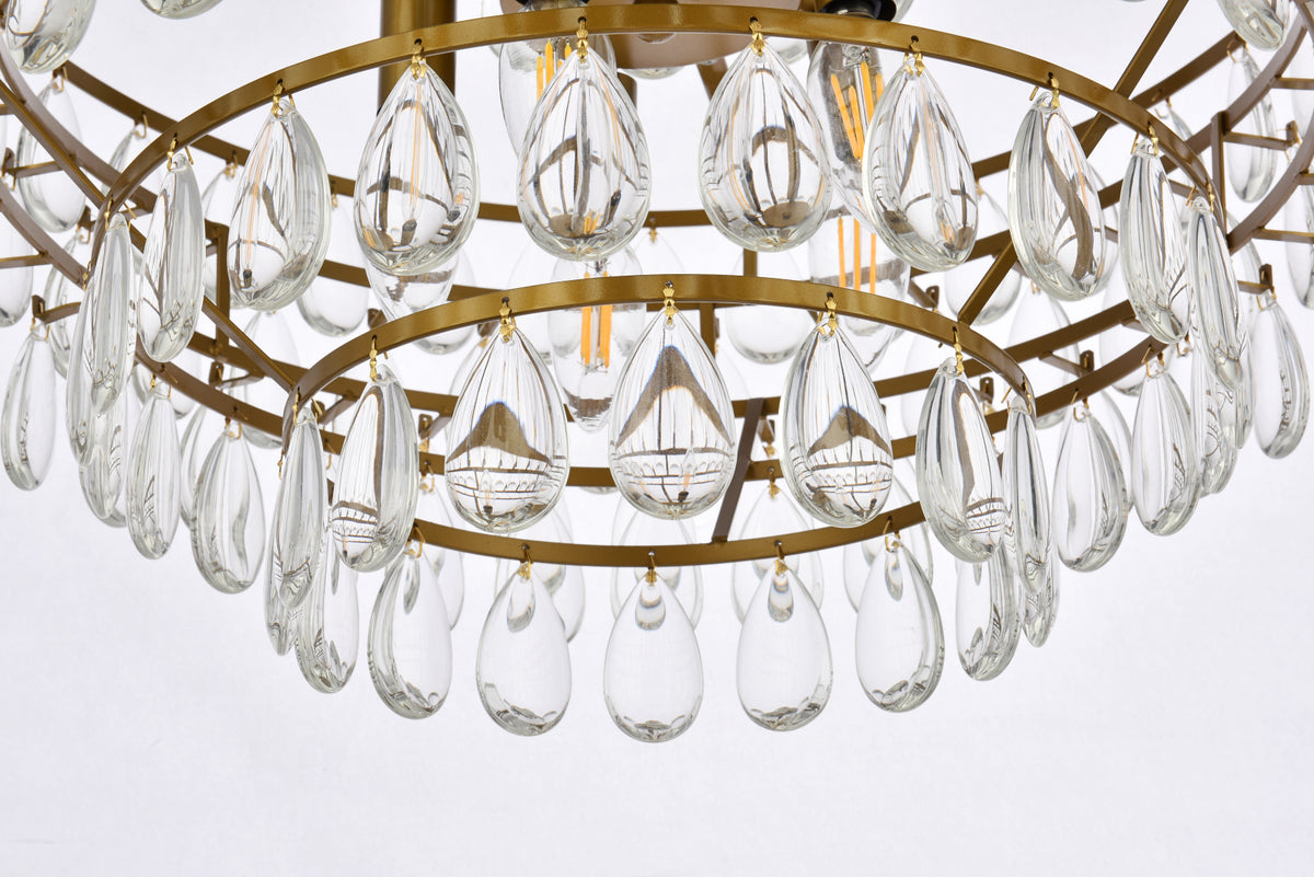 Mila 20 inch pendant in brass