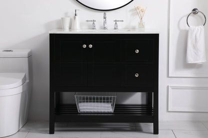 36 inch Single Bathroom Vanity in Black
