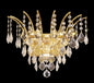 Victoria 3 light Gold Wall Sconce Clear Royal Cut Crystal