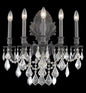 Monarch 5 light Dark Bronze Wall Sconce Clear Royal Cut Crystal