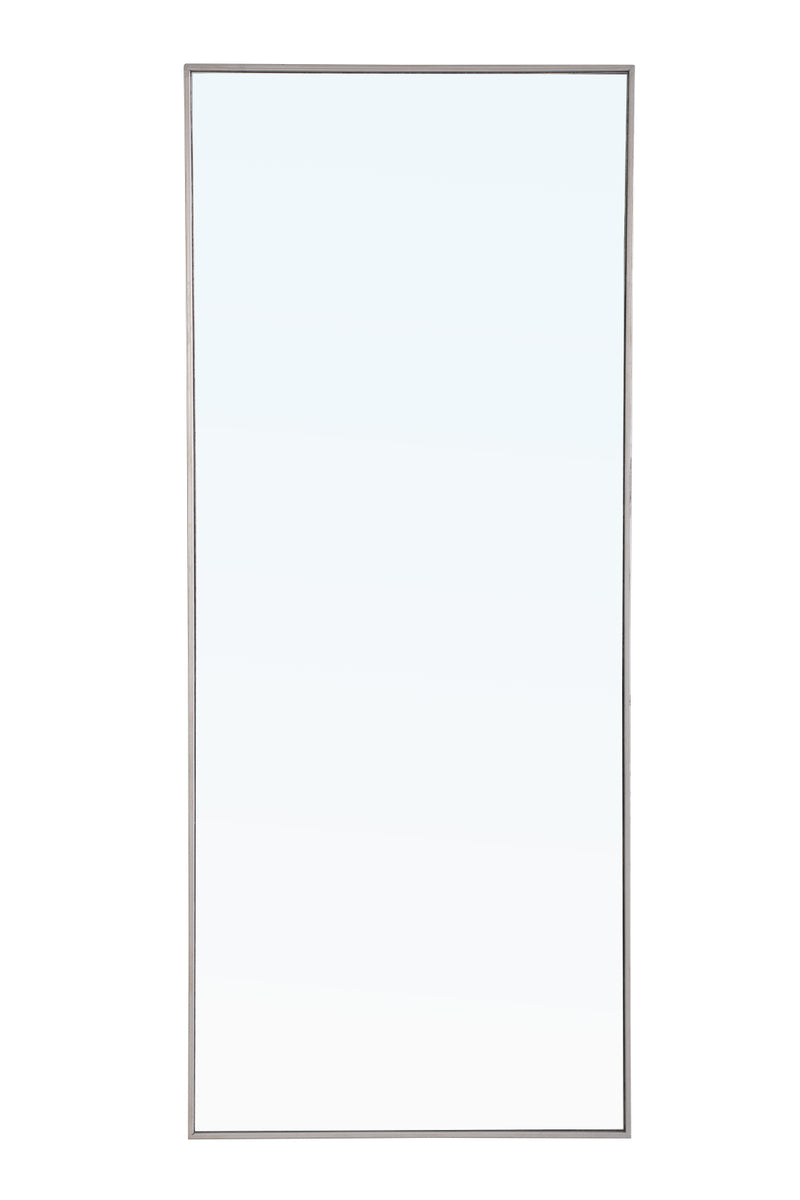 Metal frame Rectangle Mirror 30 inch Silver