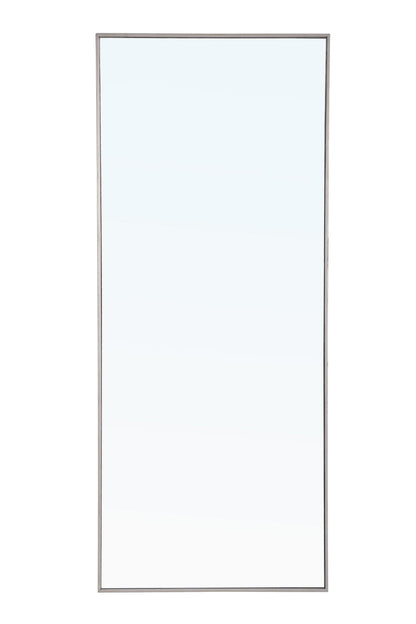 Metal frame Rectangle Mirror 30 inch Silver