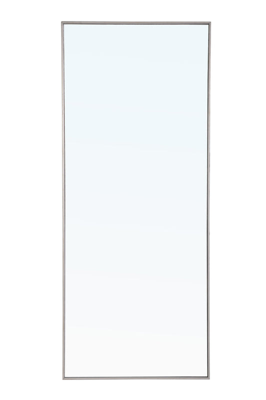 Metal frame Rectangle Mirror 30 inch Silver