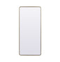 Soft Corner Metal Rectangle Mirror 32x72 Inch in Brass