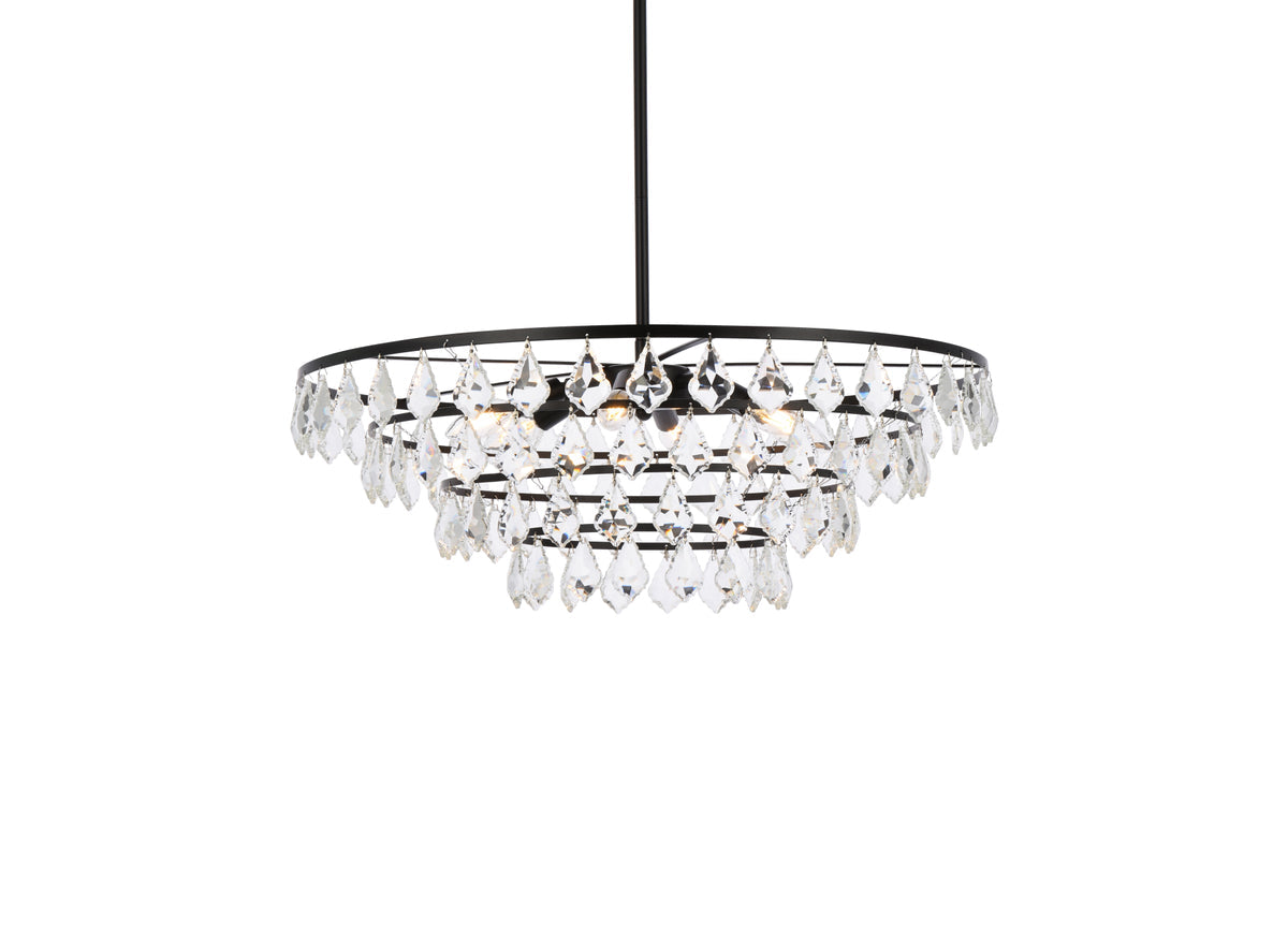 Ella 28 inch pendant in black