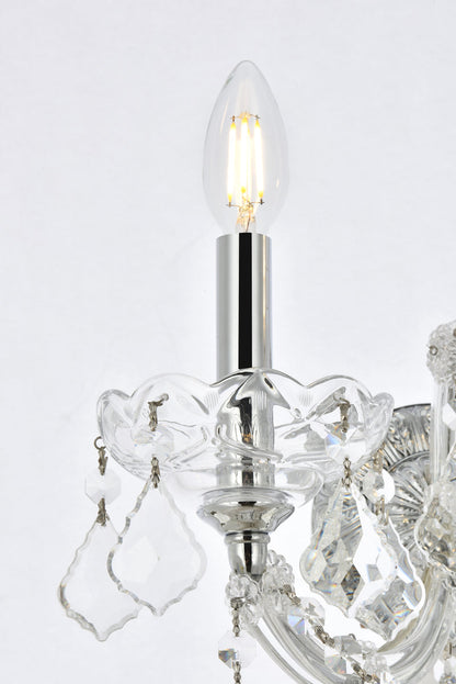 Maria Theresa 2 light Chrome Wall Sconce Clear Royal Cut Crystal