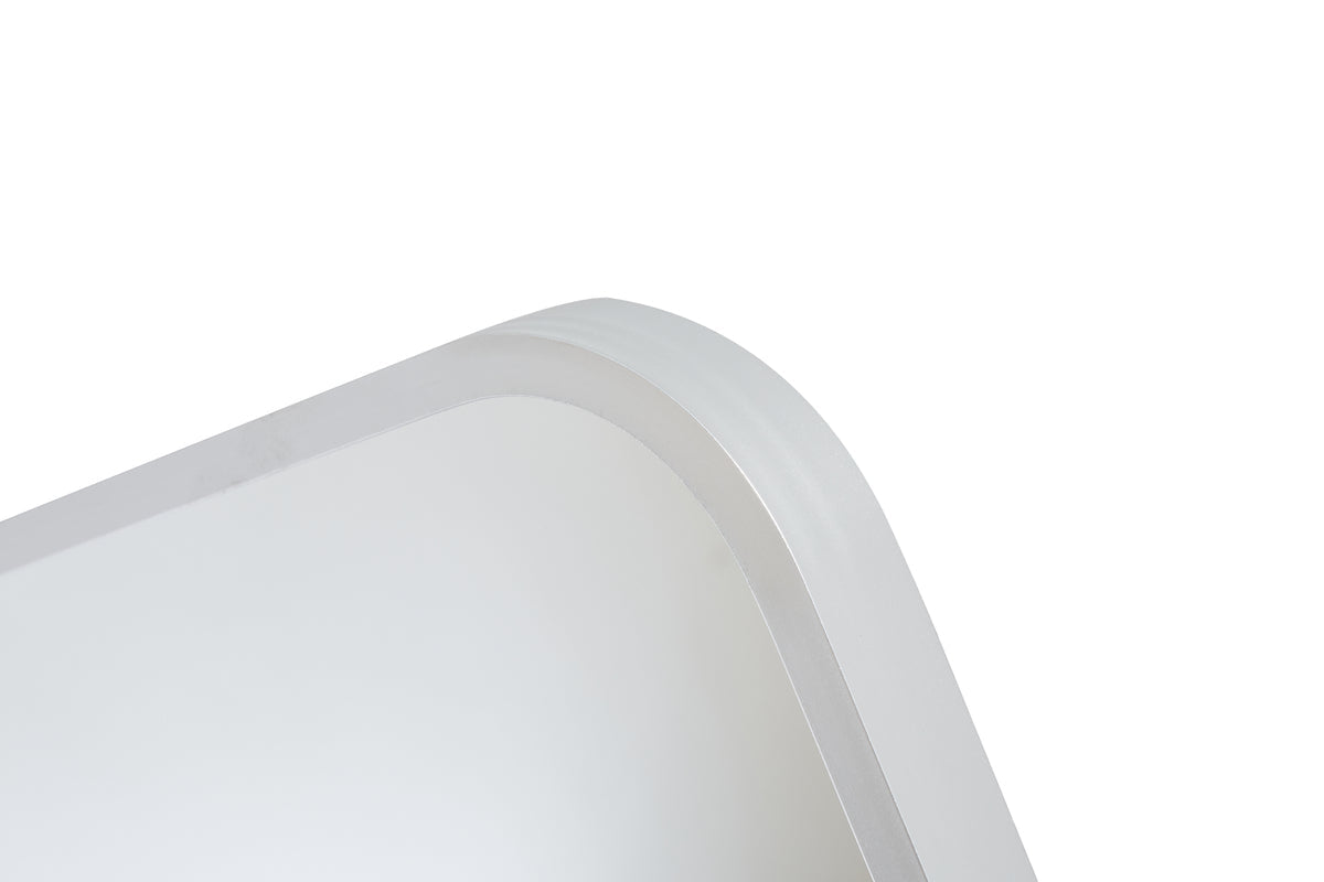 Soft corner pivot mirror 24x32 inch in silver