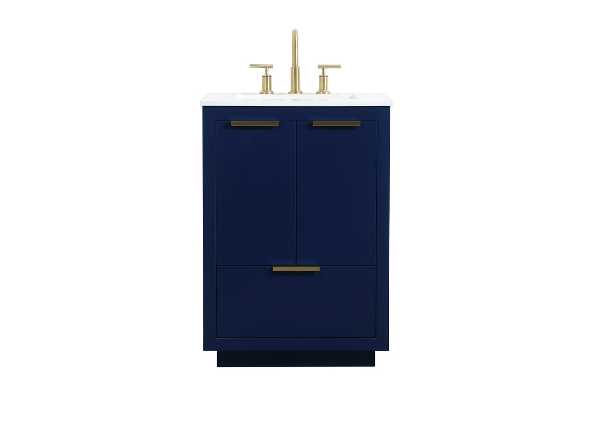24 inch Single bathroom vanity in blue