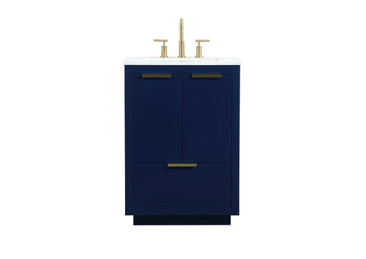 24 inch Single bathroom vanity in blue