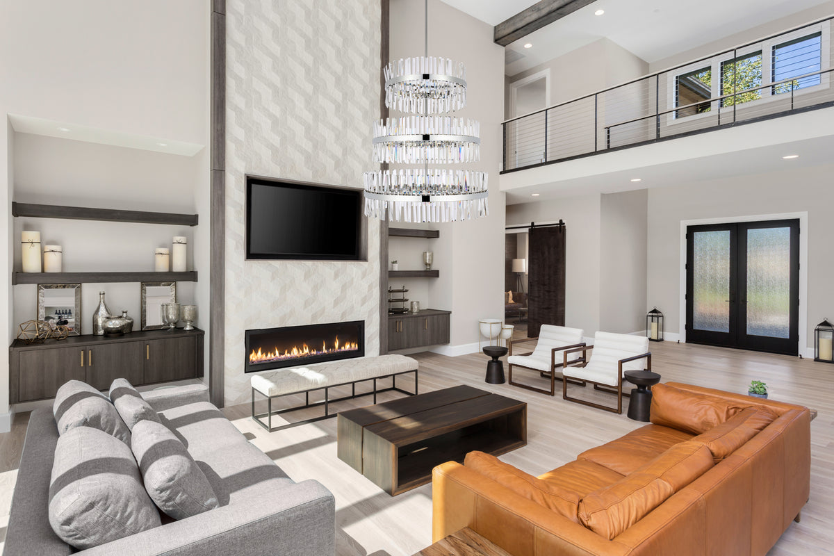 Serephina 36 inch 3 tiers crystal round chandelier light in chrome