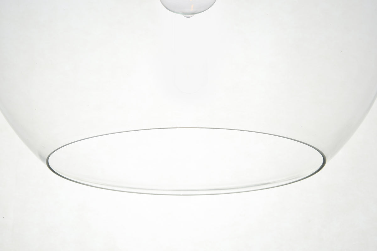 Baxter 1 Light Black Pendant With Clear Glass