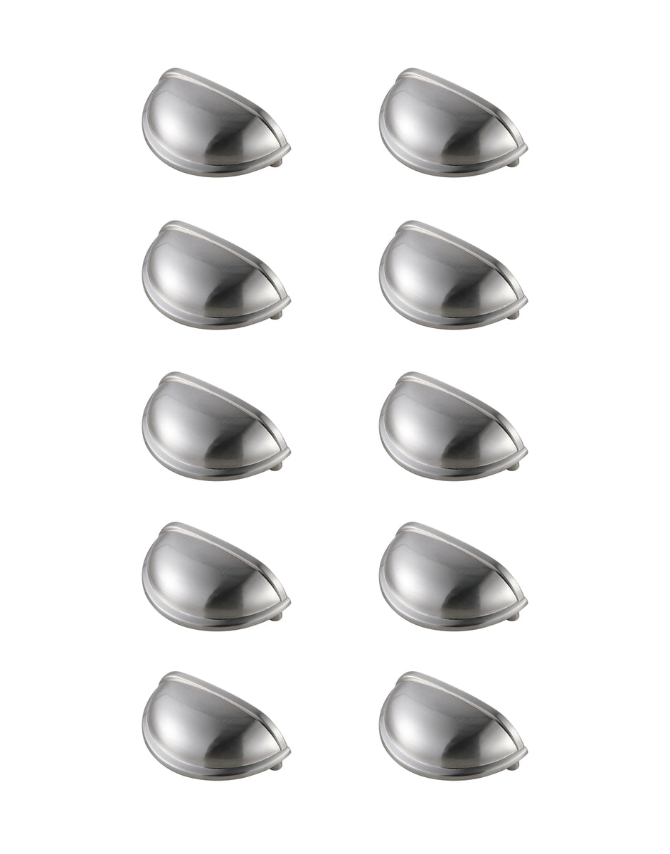 Atticus 3" Center to Center Brushed Nickel Cup Bar Pull Multipack (set of 10)