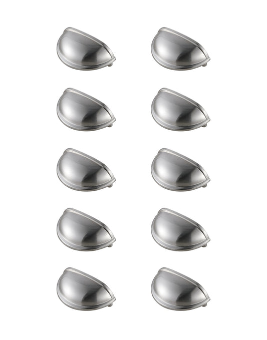 Atticus 3" Center to Center Brushed Nickel Cup Bar Pull Multipack (set of 10)