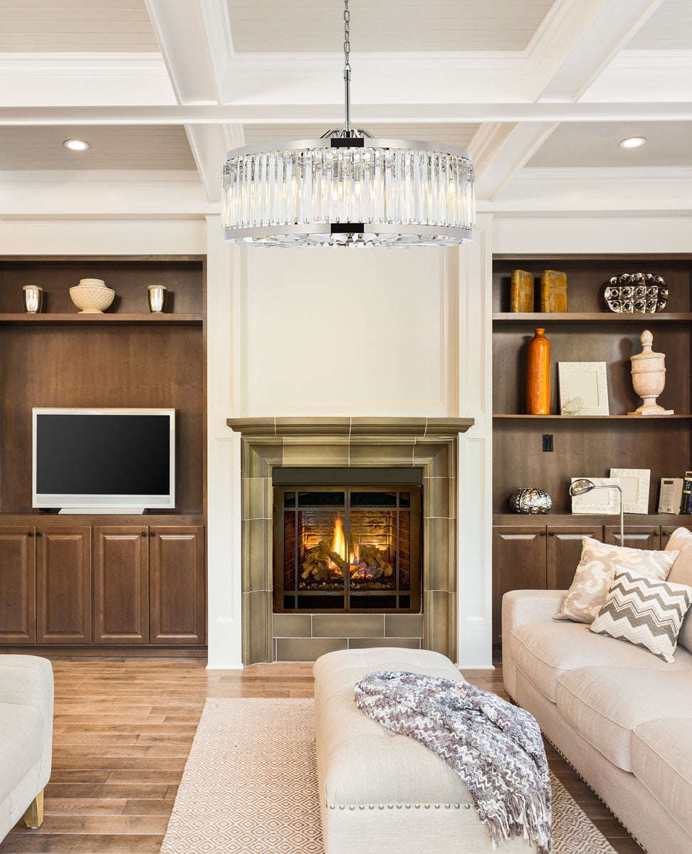 Chelsea 10 light polished nickel Chandelier Clear Royal Cut Crystal