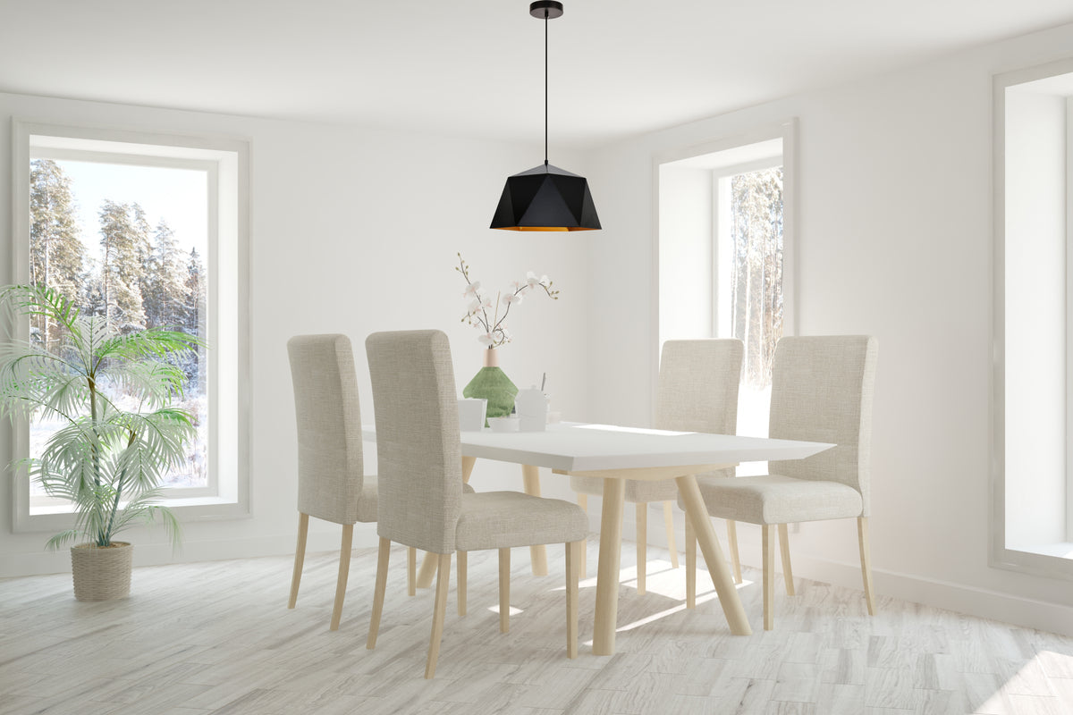 Arden Collection Pendant D15.0'' H9.6 Lt:1 Black and Gold Finish