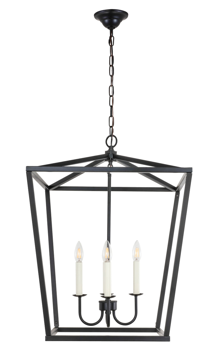 Maddox 4 light Black pendant