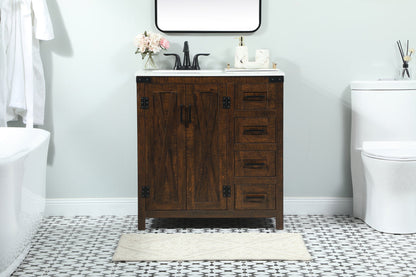 32 inch Single bathroom vanity in expresso