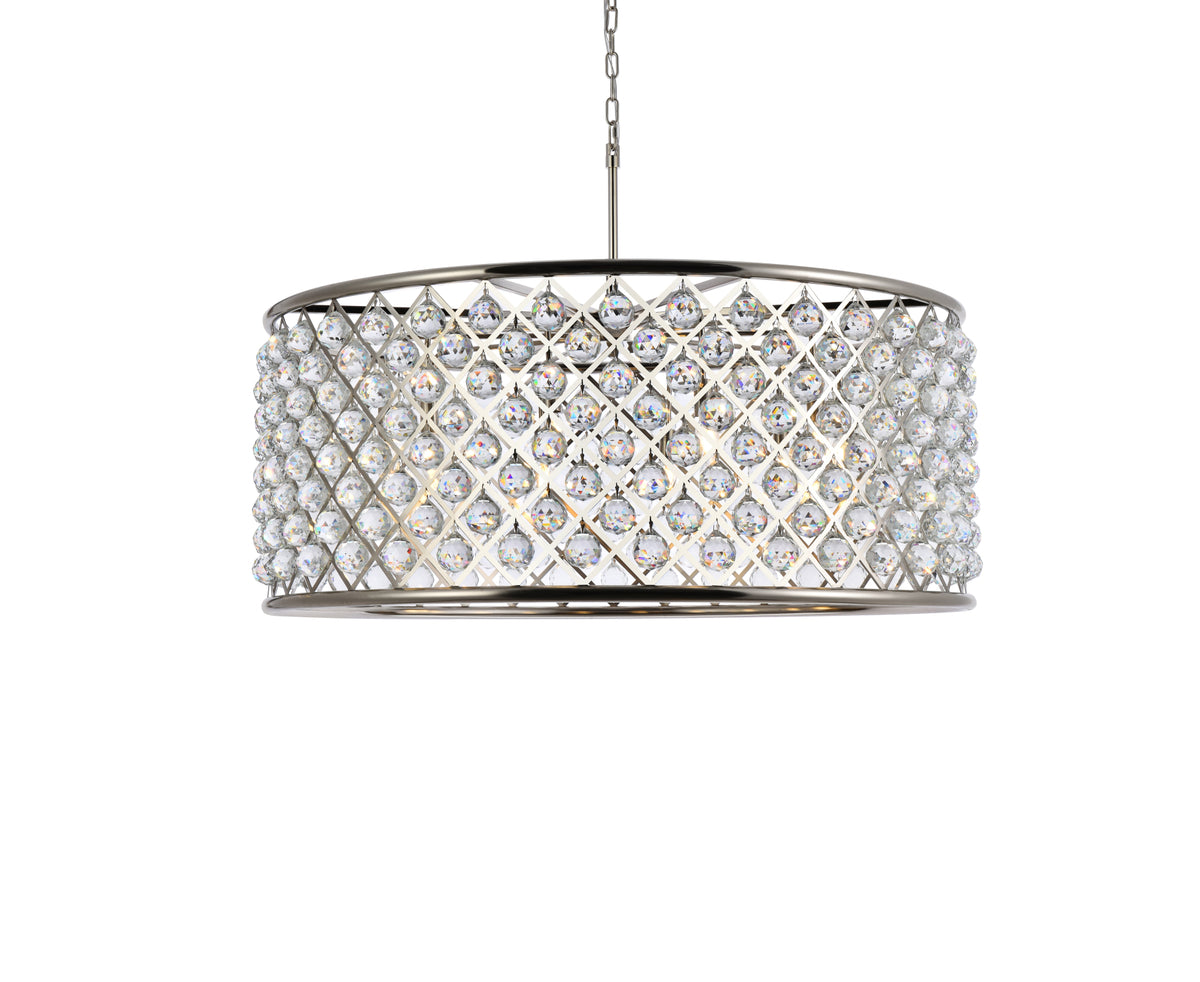 Madison 10 light polished Nickel Chandelier Clear Royal Cut Crystal