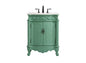 27 inch Single bathroom vanity in vintage mint