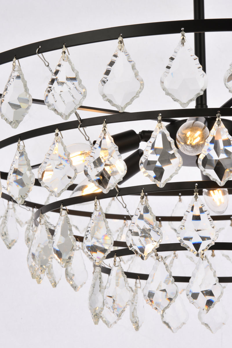 Ella 28 inch pendant in black