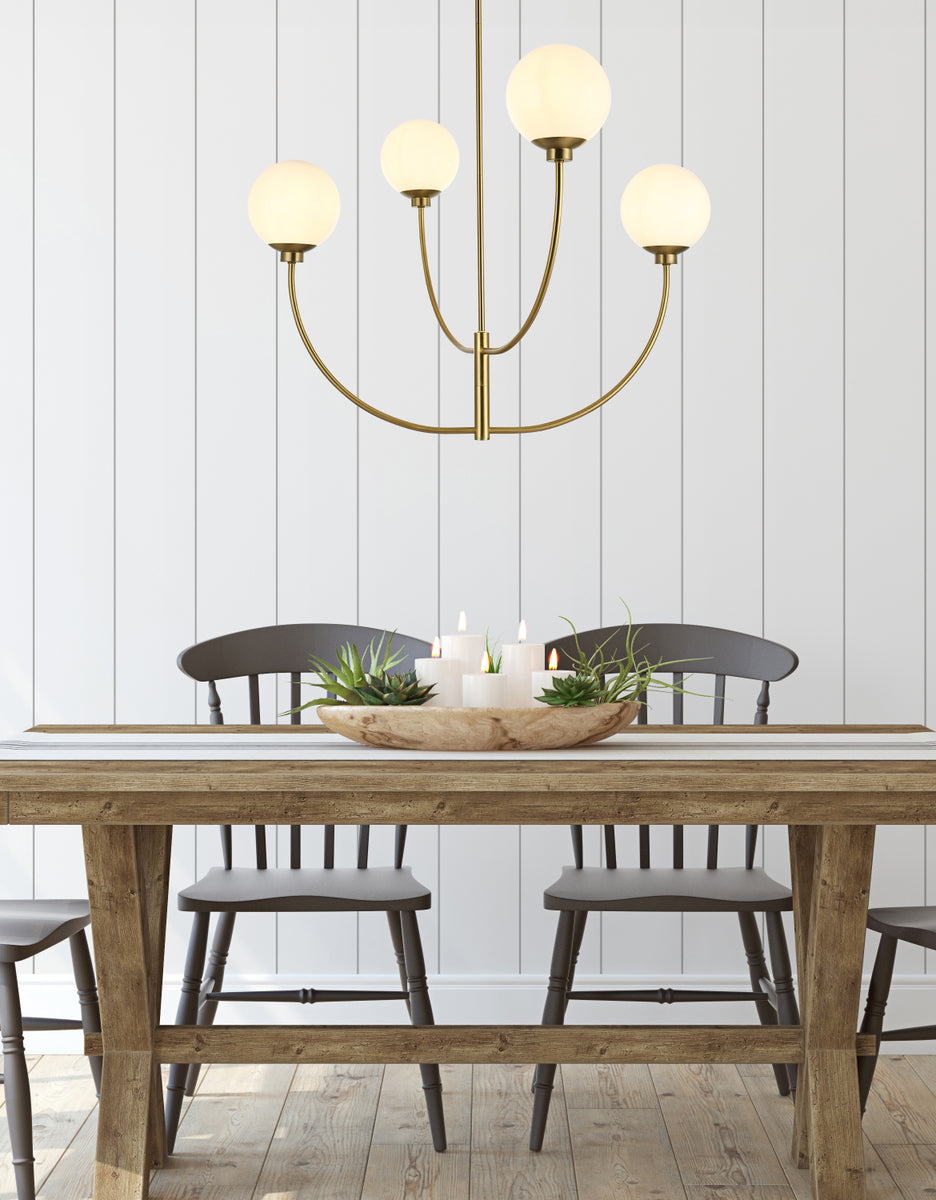 Nyomi 36 inch chandelier in Satin Gold