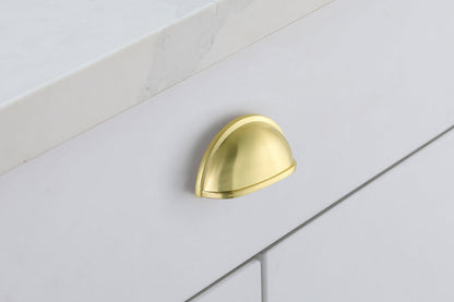 Atticus 3" Center to Center Brushed Gold Cup Bar Pull Multipack (set of 10)