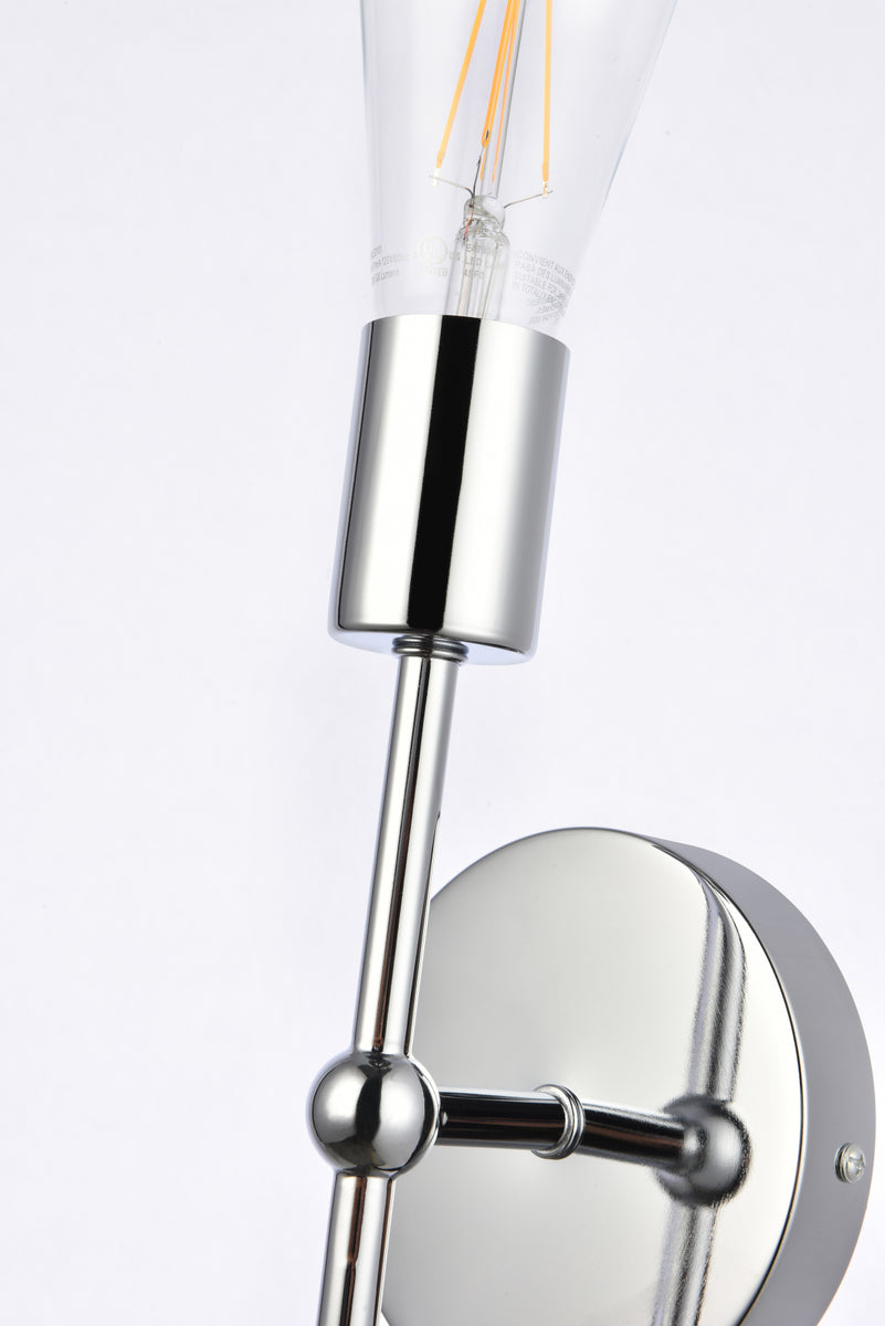 Keely 1 light chrome wall sconce