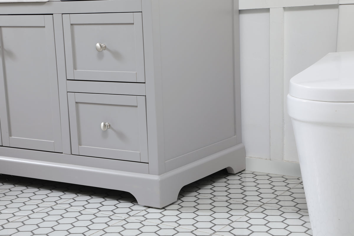 42 inch Single bathroom vanity in grey