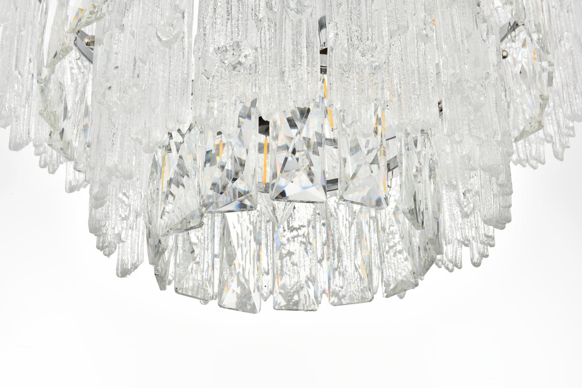 Emilia 15 inch Flush Mount Light  in Chrome