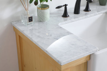 36 inch Single bathroom vanity in natural wood