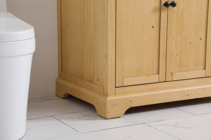 36 inch Single bathroom vanity in natural wood