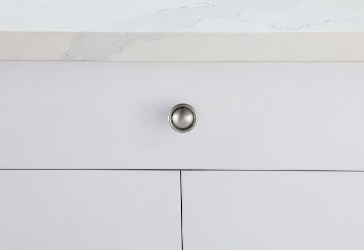 Kadea 1.2" Diameter Brushed Nickel Mushroom Knob Multipack (Set of 10)