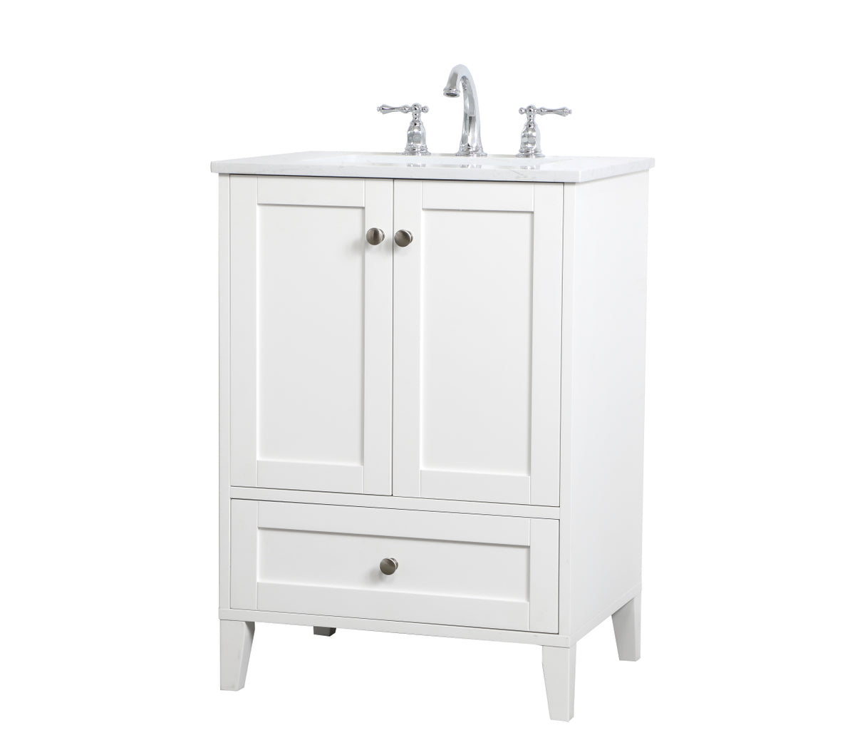 24 inch Single Bathroom Vanity in White