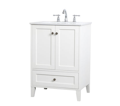 24 inch Single Bathroom Vanity in White