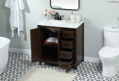 32 inch Single bathroom vanity in expresso