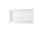 48x32 inch Single threshold shower tray center drain in glossy white