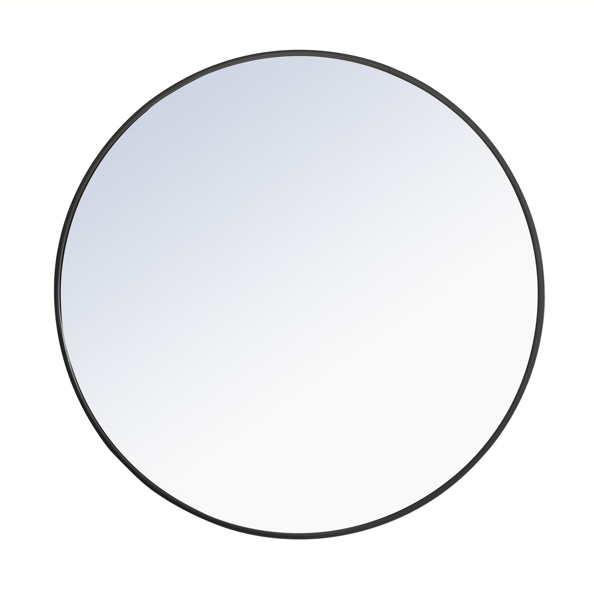 Metal frame Round Mirror 36 inch Black finish