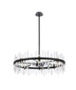 Serena 36 inch crystal round chandelier in black