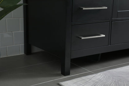 54 Inch SIngle Bathroom Vanity In Black