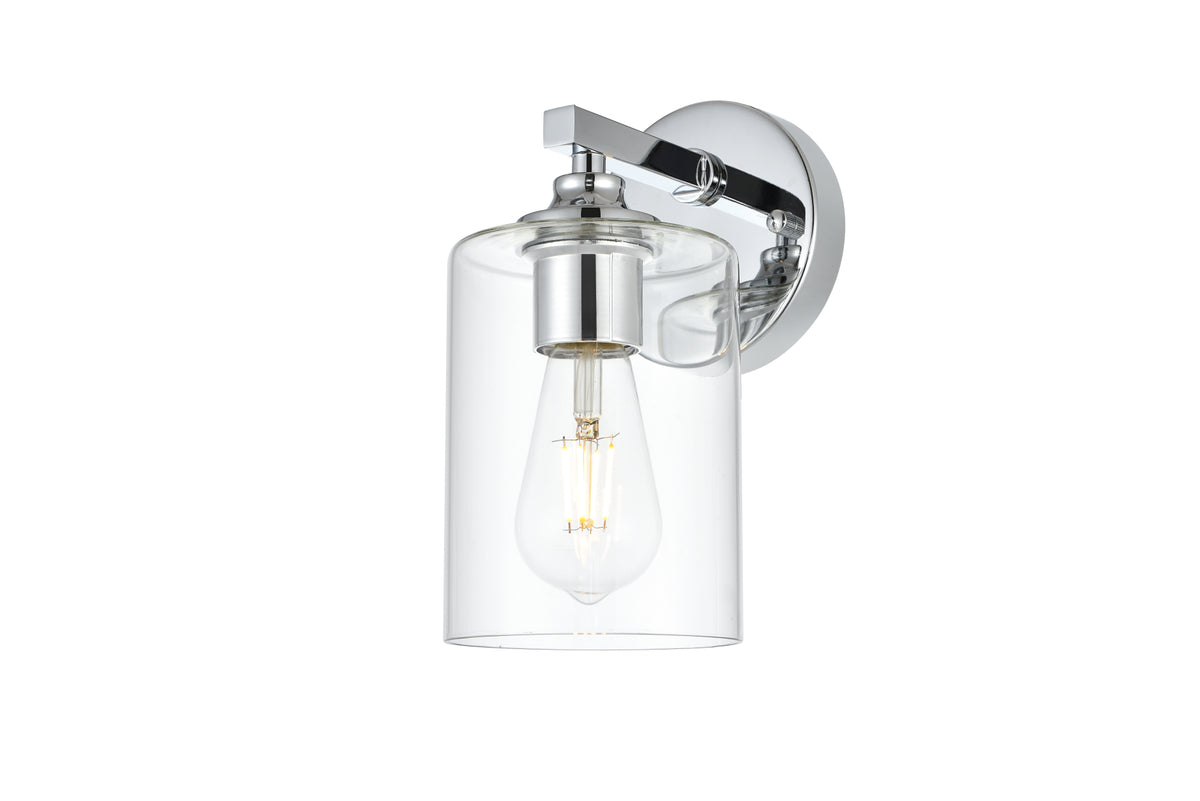 Mayson 1 light Chrome and Clear Bath Sconce