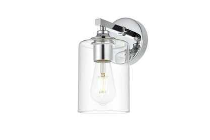 Mayson 1 light Chrome and Clear Bath Sconce