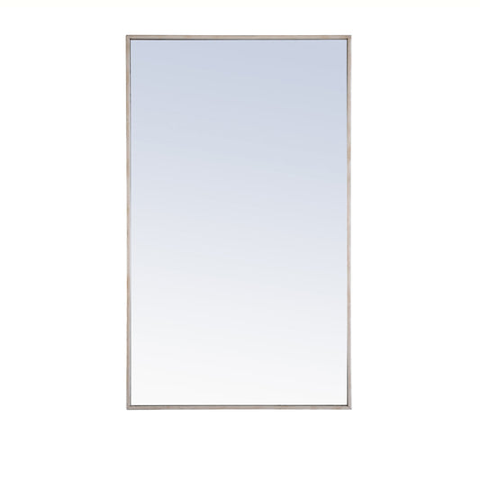 Metal frame Rectangle Mirror 24 inch Silver