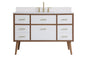 48 inch bathroom Vanity in White with Backsplash