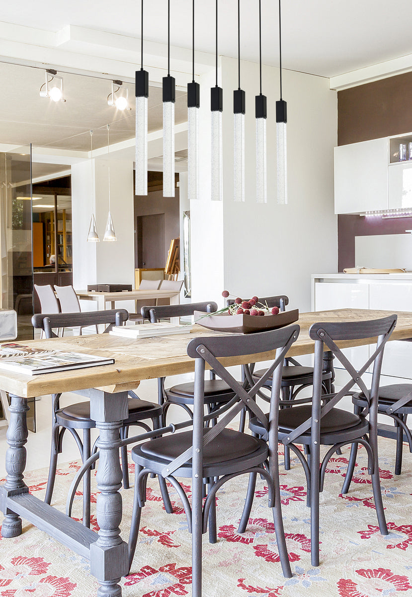 Weston 7 lights pendant in black